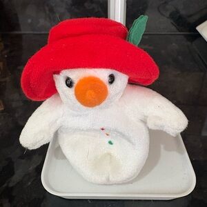 Ty Jingle Beanies Chillin' White Plush Xmas ornament